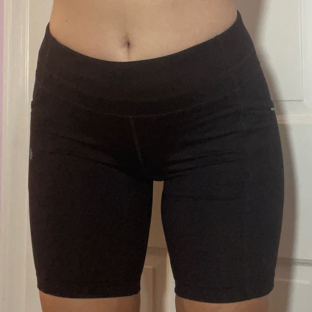 Athleta Black Biker Shorts with Pockets